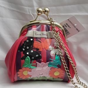 Betsey Johnson MINI KISSLOCK BUTTERFLY SATCHEL